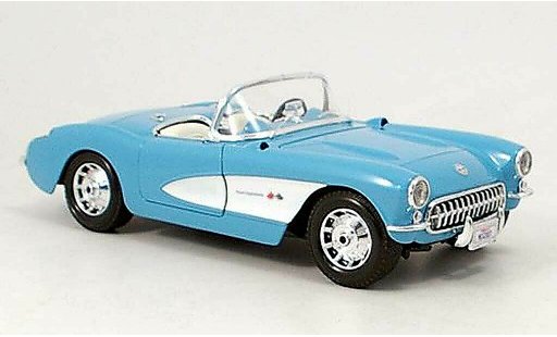 Chevrolet Corvette Convertible 1/18 Maisto C1 blue white 1957 diecast model cars