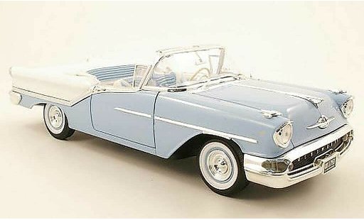 Oldsmobile Super 88 Convertible 1/18 Yat Ming blue white 1957 diecast model cars