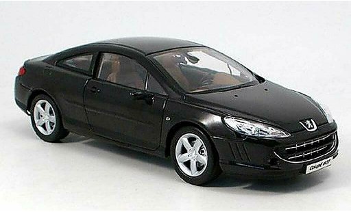 Peugeot 407 coupe 1/18 Norev black 2005 diecast model cars