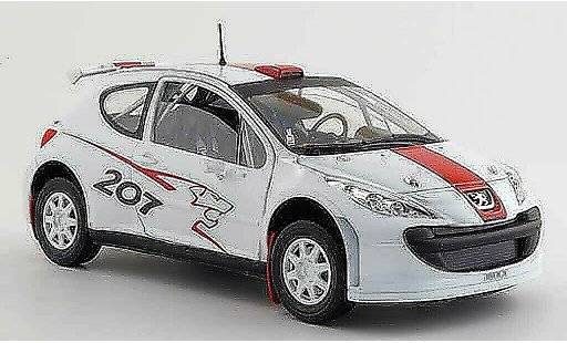 Peugeot 207 S2000 1/18 Solido white/red 2006 diecast model cars