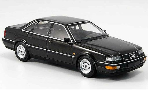 Audi V8 berline 1/43 Minichamps Quattro black 1988 diecast model cars