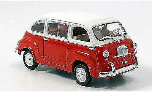Fiat 600 Multipla 1/43 Norev red-white 1963 diecast model cars