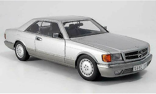 Mercedes 500 Coupe 1/18 Autoart (w 126) grey metallized diecast model cars