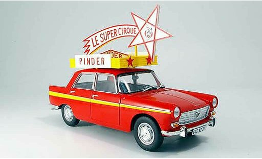 Peugeot 404 Berline 1/18 Norev Saloon Zirkus Pinder 1966 diecast model cars