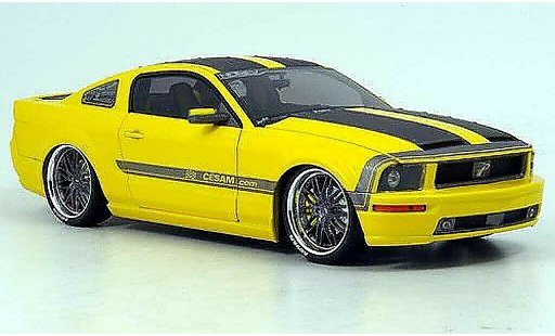 Ford Mustang Cesam 1/18 Norev yellow Parotech 2007 diecast model cars