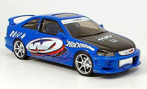 Honda Civic Si 1/18 Hot Wheels blue tuning diecast model cars