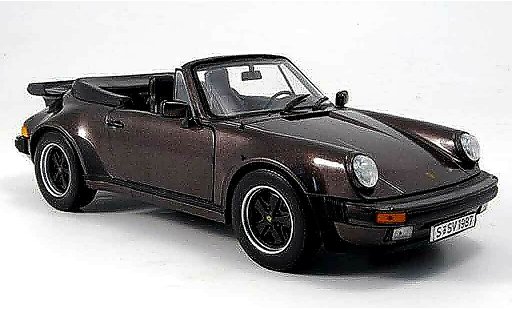 Porsche 911 Turbo 1/18 Norev 3.3l cabriolet brown 1987 diecast model cars