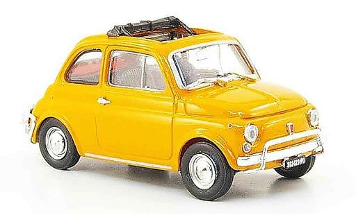 Fiat 500 L 1/43 Brumm orange 1968 diecast model cars