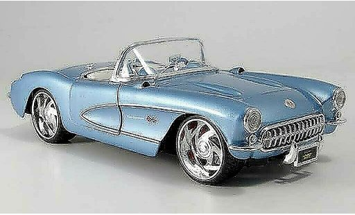 Chevrolet Corvette Convertible 1/18 Maisto C1 grey blue geoffnetes hood 1957 diecast model cars