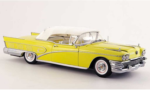 Buick Limited Coupe 1/18 Sun Star yellow 1958 diecast model cars
