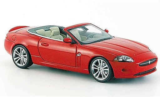 Jaguar XK Cabriolet 1/43 Minichamps Convertible red geoffnetes hood 2005 diecast model cars