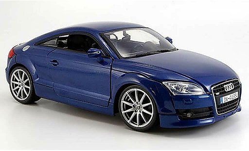 Audi TT coupe 1/18 Motormax blue 2007 diecast model cars