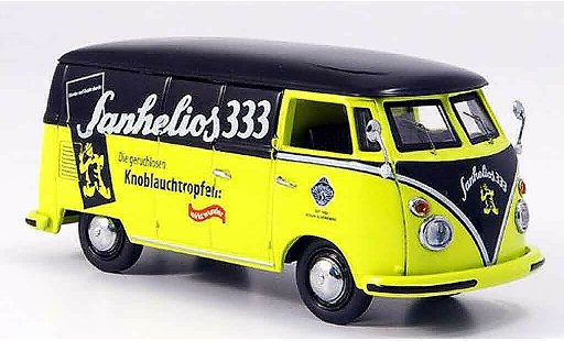 Volkswagen Combi Base 1/43 Schuco t 1 van sanhelios 333 black yellow diecast model cars