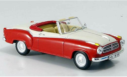 Borgward Isabella cabriolet 1/43 Norev Convertible red/white 1958 diecast model cars