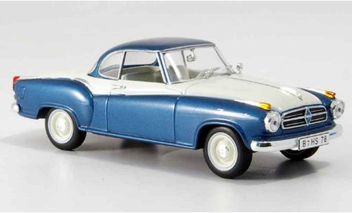 Borgward Isabella coupe 1/43 Norev blue white diecast model cars