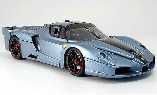 Ferrari Enzo FXX 1/18 Hot Wheels Elite bluegrey with bluem stripes diecast model cars