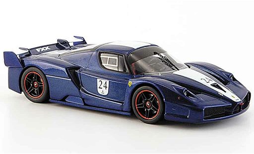 Ferrari Enzo FXX 1/43 Hot Wheels Elite no.24 blue whiteer stripes tour de france diecast model cars