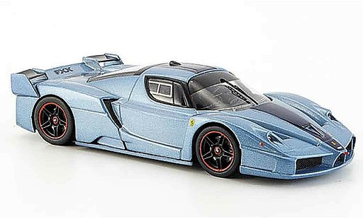 Ferrari Enzo FXX 1/43 Hot Wheels Elite bluegrey avec bluem stripes diecast model cars