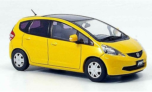 Honda Jazz Skyroof 1/43 Ebbro Fit yellow 2008 diecast model cars