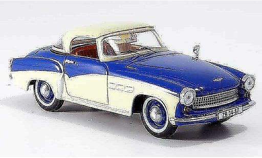 Wartburg 313 Base 1/43 IST Models Sport blue beige 1957 diecast model cars