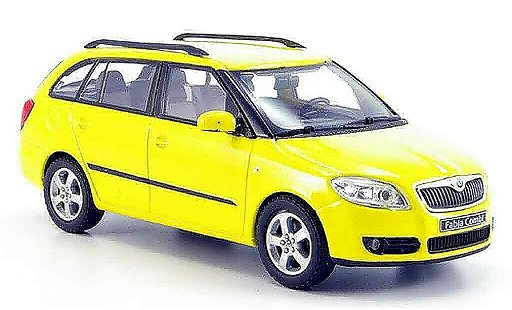 Skoda Fabia Combi 1/43 Abrex ii yellow diecast model cars