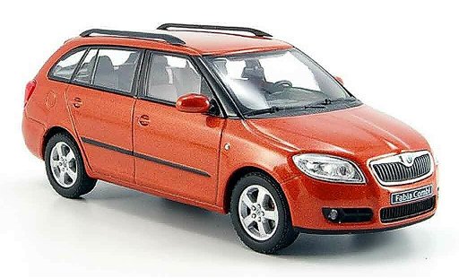 Skoda Fabia Combi 1/43 Abrex ii kombi orange diecast model cars