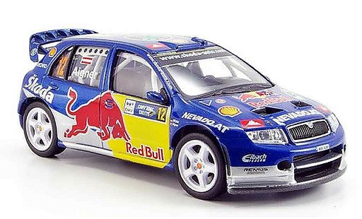 Skoda Fabia WRC 1/43 Abrex evo ii red bull i diecast model cars