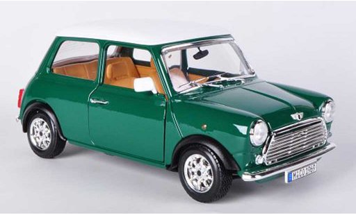 Austin Mini cooper 1/18 Burago green/white (1:16) 1969 diecast model cars