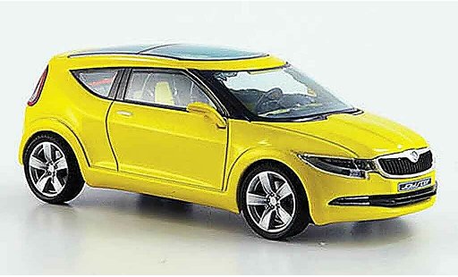Skoda Joyster Concept Car 1/43 Abrex yellow diecast model cars
