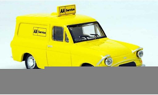Ford Anglia Van 1/43 Oxford yellow AA Services diecast model cars