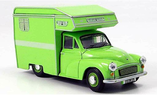 Morris Minor Van 1/43 Oxford Camper green Wohnmobil diecast model cars