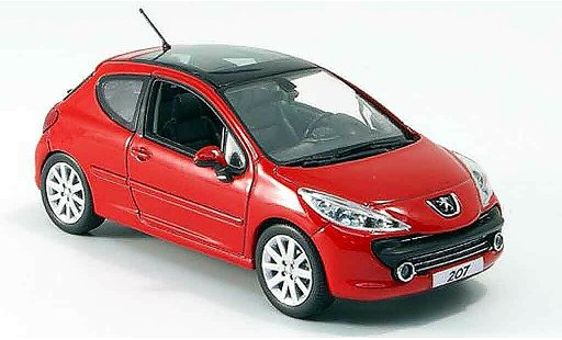 Peugeot 207 Feline 1/43 Norev red 3 portes 2006 diecast model cars