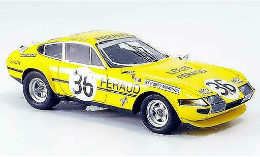 Ferrari 365 GTB/4 1/43 Red Line no.36 achter platz le mans 1972 diecast model cars