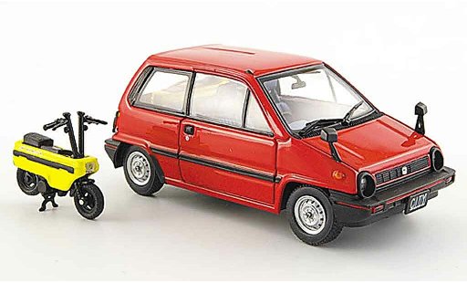 Honda City Motocompo 1/43 Ebbro red avec Minimotorrad 1981 diecast model cars