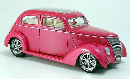 Ford Hot Rod 1937 1/18 Yat Ming sedan pink avec panoramaroof diecast model cars