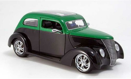 Ford Hot Rod 1937 1/18 Yat Ming sedan black/green avec panoramaroof diecast model cars
