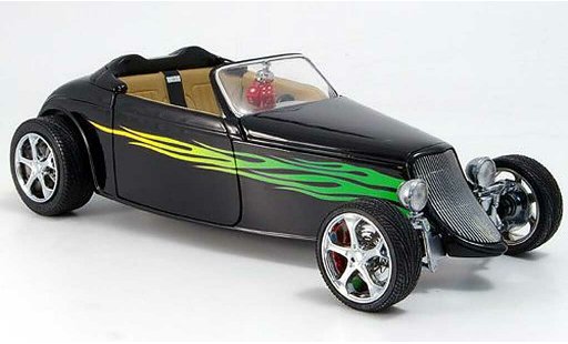Ford Hot Rod 1933 1/18 Yat Ming convertible black greene flammen open diecast model cars