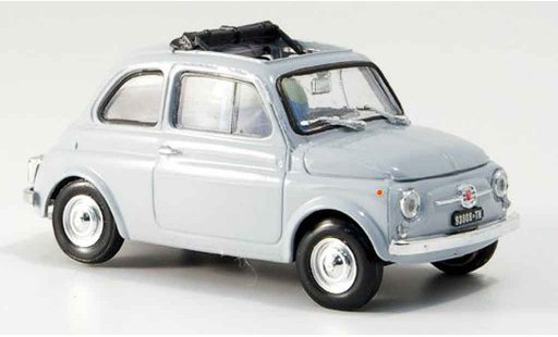 Fiat 500 F 1/43 Brumm grey geoffnetes folding roof 1965 diecast model cars