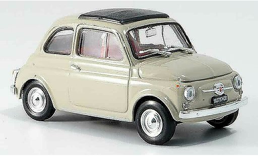 Fiat 500 F 1/43 Brumm sandbeige avec capote folding roof 1965 diecast model cars