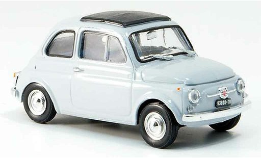 Fiat 500 F 1/43 Brumm grey avec capote folding roof 1965 diecast model cars