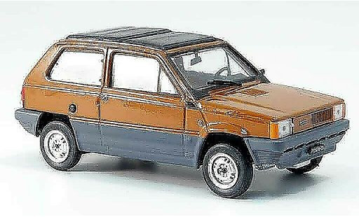 Fiat Panda 45 1/43 Brumm brown avec capote Doppelfolding roof 1981 diecast model cars