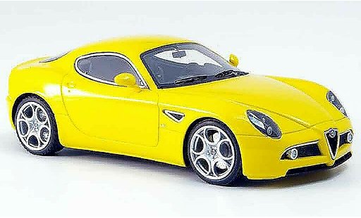 Alfa Romeo 8C competizione 1/43 Look Smart yellow ausstellung frankfurt 2007 diecast model cars