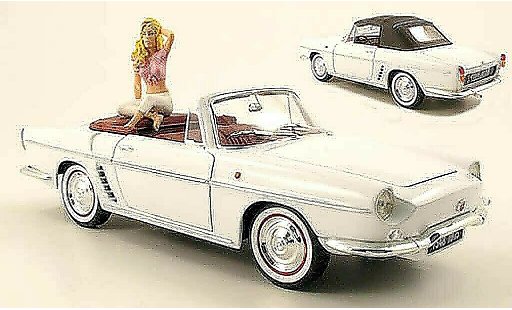 Renault Floride Base 1/18 Norev white 1958 avec figurine de b.bardot et capote de toit amovible diecast model cars