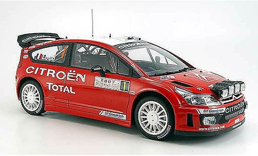 Citroen C4 WRC 1/18 Autoart no.1 loeb/elena winner monte carlo 2007 diecast model cars