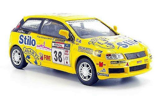 Fiat Stilo Rally 1/43 Cararama No.38 yellow diecast model cars