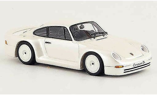 Porsche 959 Base 1/43 Spark Gruppe B white diecast model cars