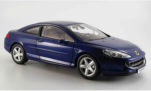 Peugeot 407 coupe 1/18 Norev blue 2005 diecast model cars