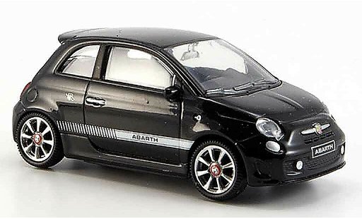 Fiat 500 Abarth 1/43 Mondo Motors New Abarthblack 2007 diecast model cars