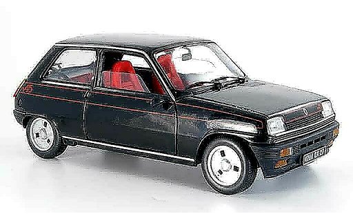Renault 5 Alpine 1/18 Solido black 1977 diecast model cars