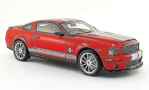 Shelby GT 500 2008 1/18 Shelby Collectibles kr red avec bandes greys diecast model cars